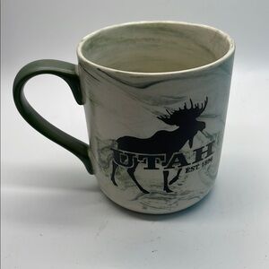 Utah Moose Mug with Green Handle